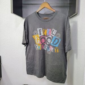 Arizona Jeans Co Gray Crew Neck Feel Good Everyday T-shirt Size Small Oversized